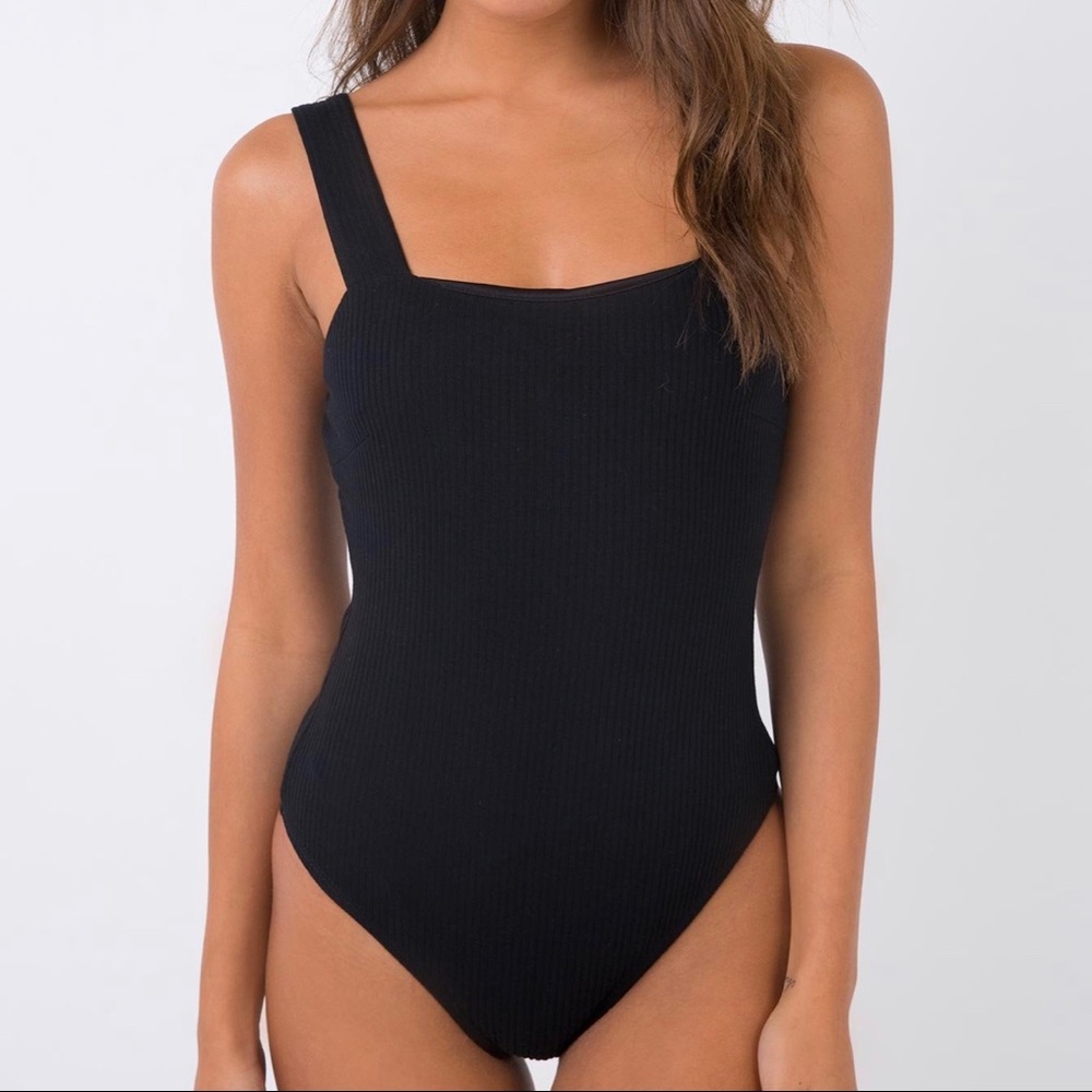 ⚡️PRINCESS POLLY Black Ribbed Bodysuit